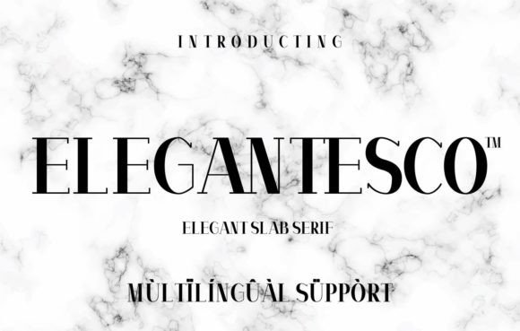 Elegantesco: A Modern Slab Serif Typeface for Elegance and Simplicity