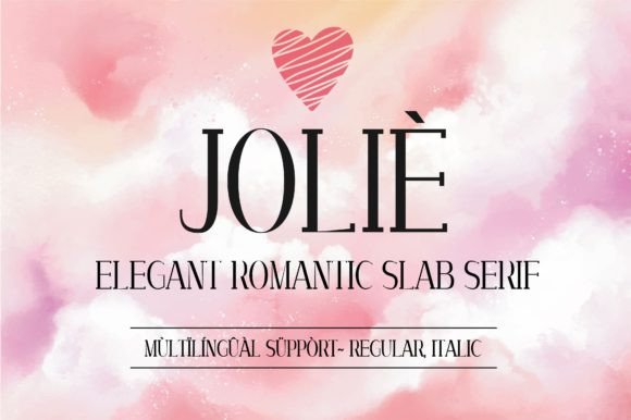 Joliè: A Romantic and Elegant Slab Serif Typeface for Design Projects