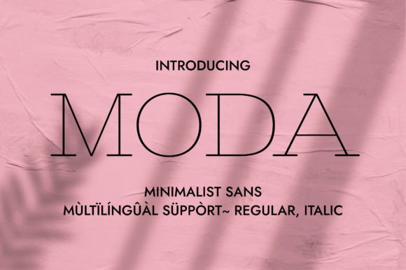 Moda: The Elegance of Thin Slab Serif Typography