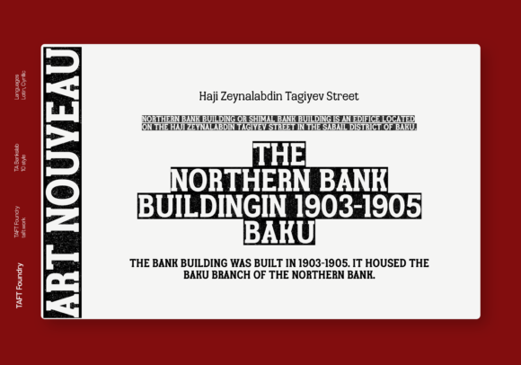 TA Bankslab Art Nouveau: A Vintage Slab Serif Font That Adds Timeless Charm to Modern Designs